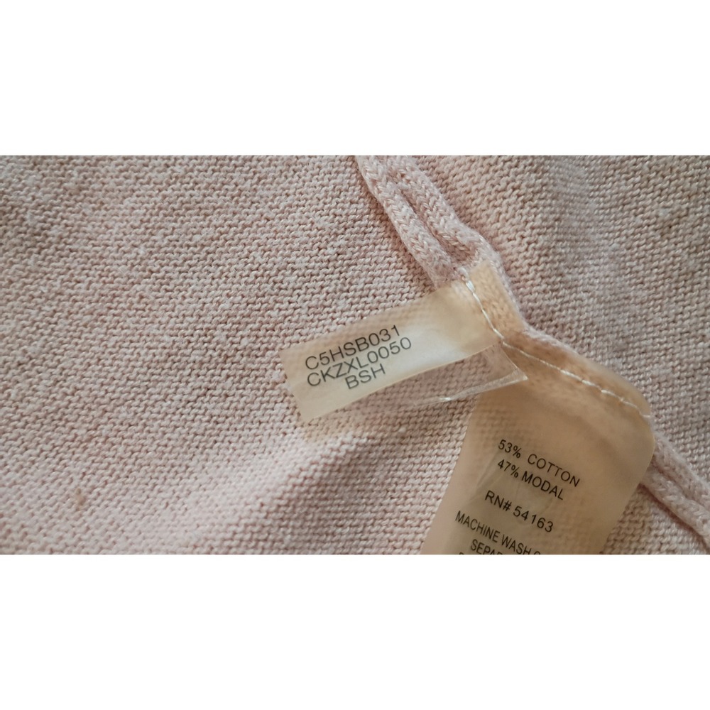 Balletcore Luxuary Soft Girl Coquette Calvin Klein Pink Cardigan Sweater Large - Picture 7 of 7